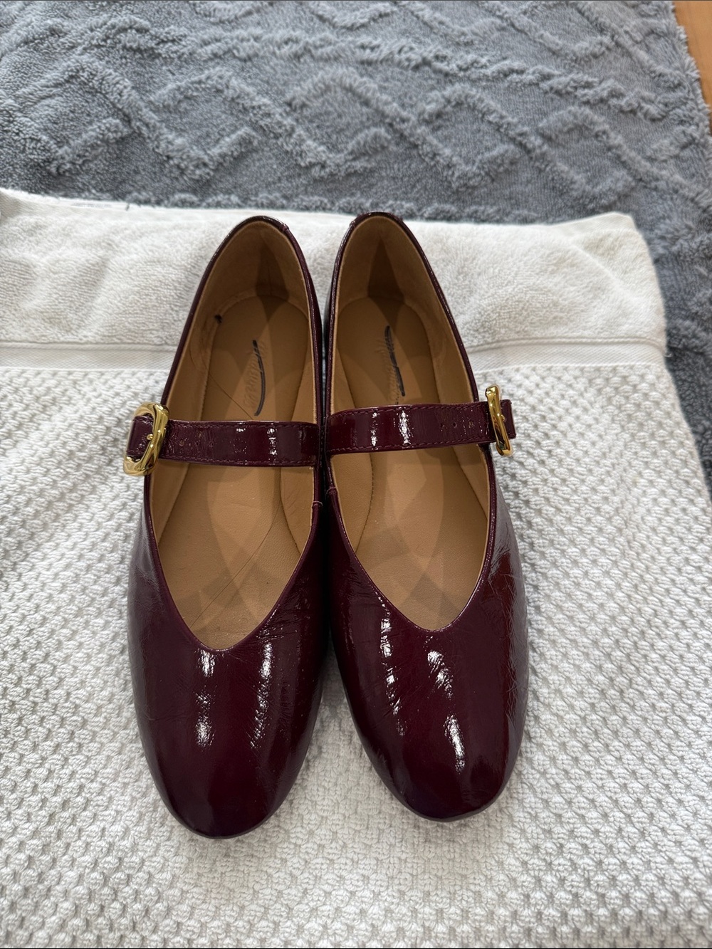 New! Madewell The Remy Mary Jane Flat in Leather Deep Plum 7.5 nwot